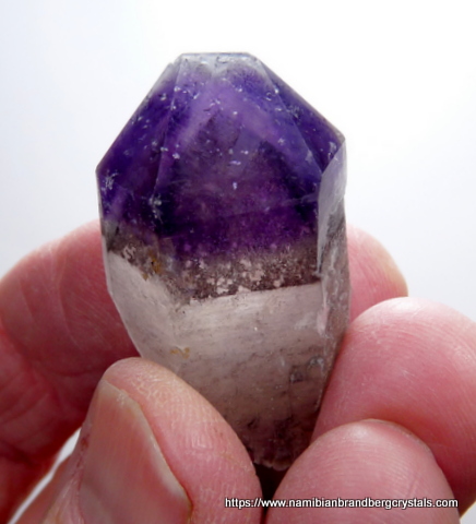 Phantom amethyst quartz crystal