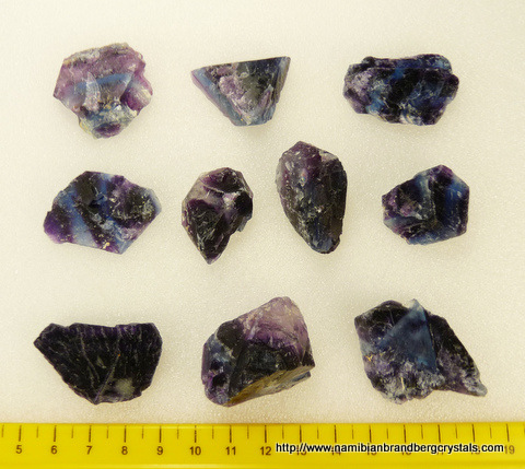 Natural slabs of fluorite with beautiful colour zoning