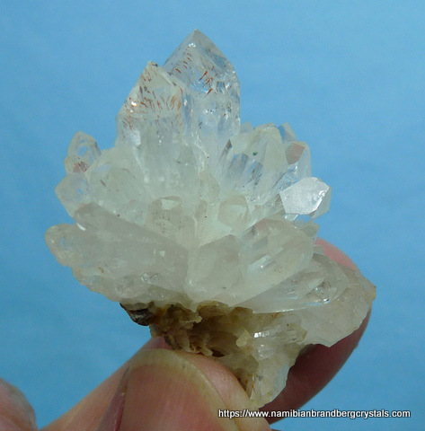 Quartz crystal cluster on chalcedony matrix