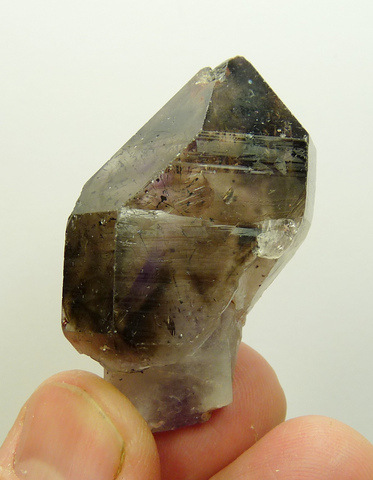 Smoky / amethyst sceptre quartz crystal with lovely inclusions