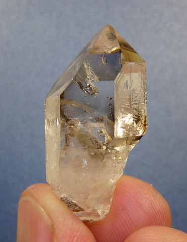 Very gemmy, semi-sceptred quartz crystal