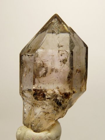 Light smoky sceptre quartz crystal