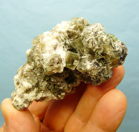 Fluorite crystals with herderite and albite