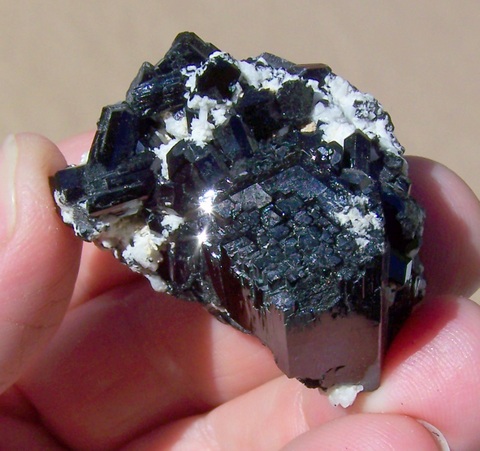 Schorl and feldspar cluster