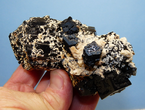 Lovely Schorl specimen (variety foitite) with feldspar