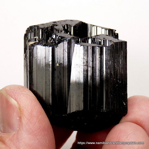Schorl crystal with interesting termination facets