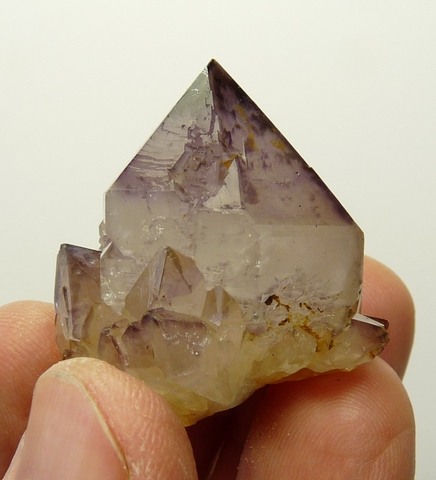 Amethyst/ smoky quartz crystal specimen