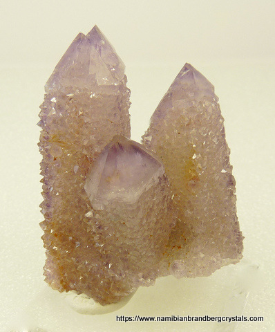 Light amethyst cactus quartz crystals with lovely shimmer