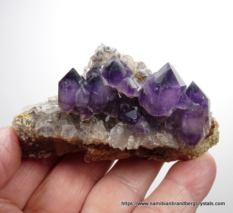 Amethyst quartz crystals on matrix