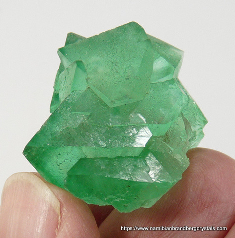Vivid green fluorite crystal cluster