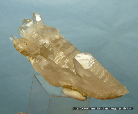 Quartz crystals with dolomite and feldspar