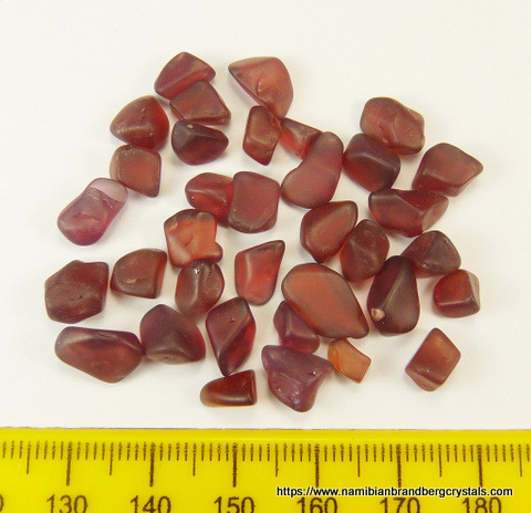 Tumbled red garnets