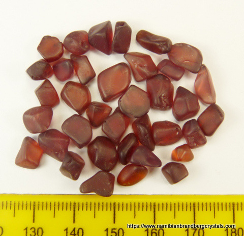 Tumbled red garnets