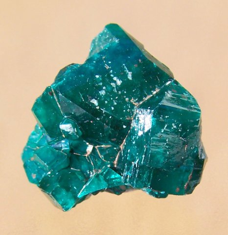 Cluster of dioptase crystals, Congo, Africa
