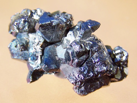 Cluster of carrollite crystals with high metallic lustre.