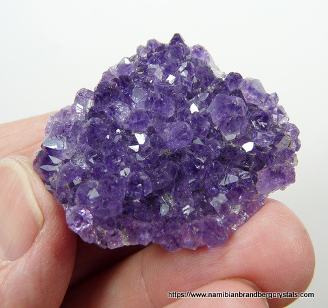 Gemmy amethyst quartz crystals on matrix